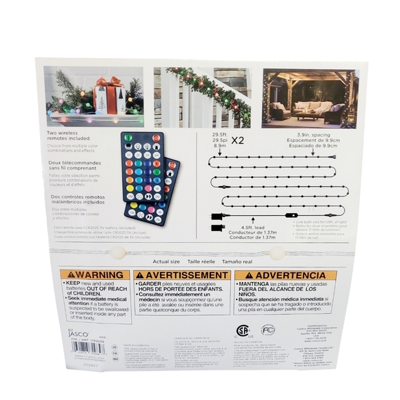 Enbrighten LED Color Changing Bubble Lights 2 Sets 90 Lights per Set Holiday NIB - Picture 2 of 9